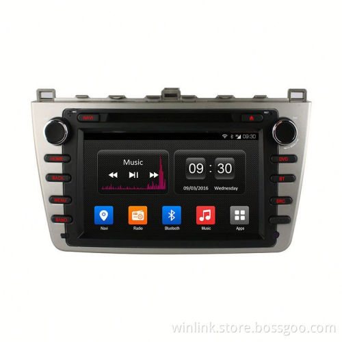 8 inch Android 4.4 quad core car DVD GPS for Mazda 6 2008 - 2012 with bluetooth handsfree